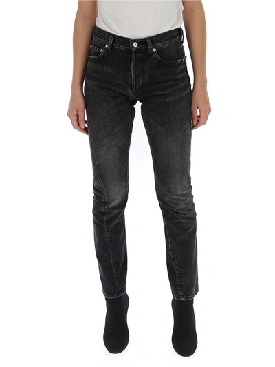 Balenciaga Slim Fit Jeans In Black