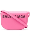 Balenciaga Ville Day Xs Aj Printed Textured-leather Shoulder Bag In Pink/black