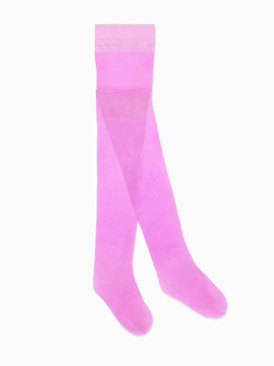 Gucci Sheer Stockings In Pink