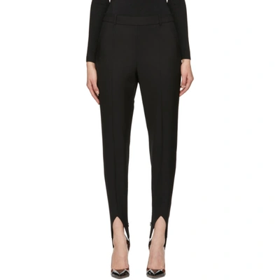Givenchy High-rise Wool Tapered Stirrup Pants In Black