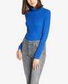 Sanctuary Essential Turtleneck Top In Electric Blue