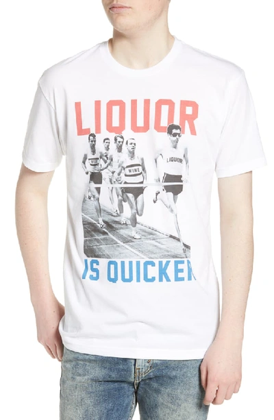 Kid Dangerous Liquor Is Quicker Graphic T-shirt In White