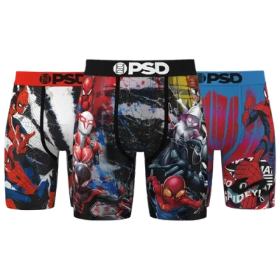 Psd Mens  Spider-man 3 Pack Underwear In Red/black/blue
