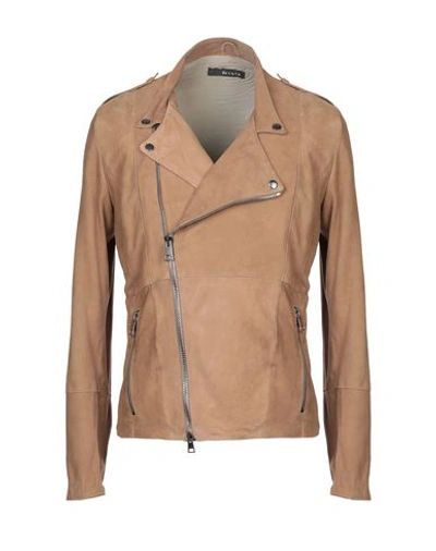 Dacute Biker Jacket In Camel