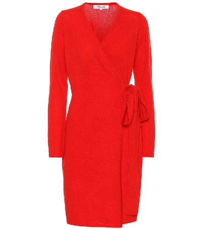 Diane Von Furstenberg New Linda Wool And Cashmere Dress In Red