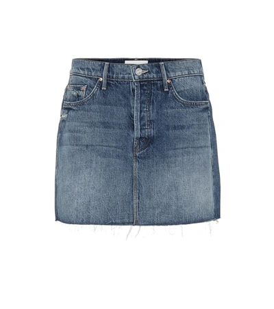 Mother The Vagabond Denim Miniskirt In Blue