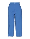 Pinko Cropped Pants & Culottes In Bright Blue