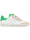 Isabel Marant Beth Leather And Suede Sneakers In Green/white