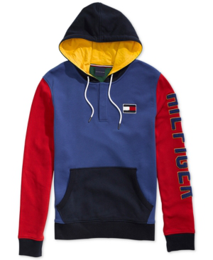 Tommy Hilfiger Adaptive Men's Old School Popover Hoodie With Magnetic ...