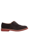 Saxone Laced Shoes In Dark Brown