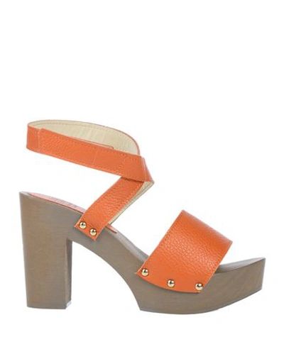 Almala Sandals In Orange