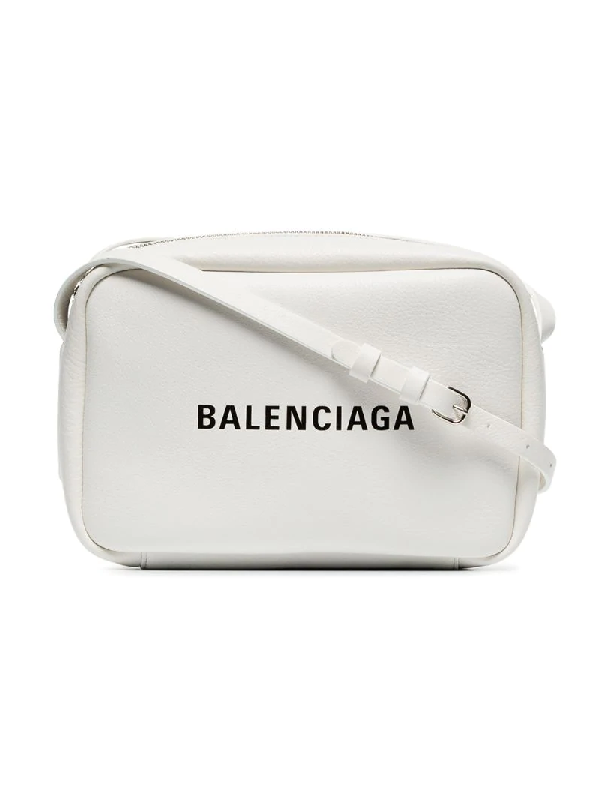 Balenciaga Small Everyday Calfskin Leather Camera Bag - White In 9060 ...