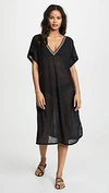 Pitusa V-back Coverup Dress In Black
