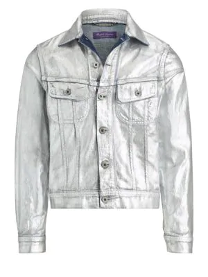 silver denim jacket