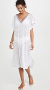 Pitusa Inca-trimmed V-back Dress In White