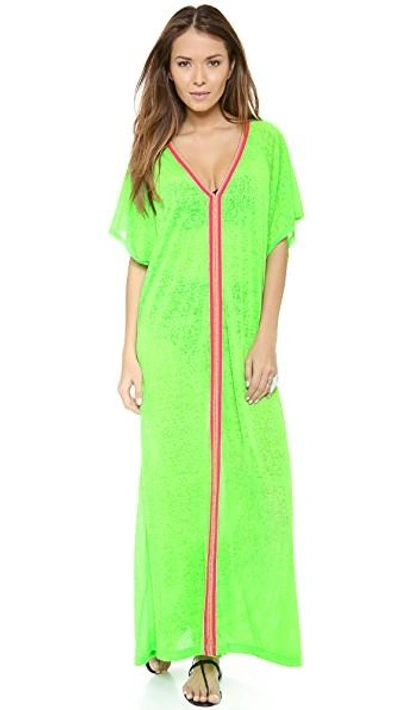 Pitusa Abaya Maxi Dress In Lime