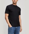 Acne Studios Navid Logo Ribbed Cotton T-shirt In Black