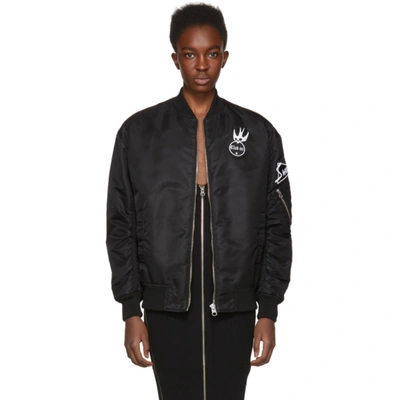 Mcq By Alexander Mcqueen Mcq Alexander Mcqueen Black Patches Ma-1 Bomber Jacket In Nero