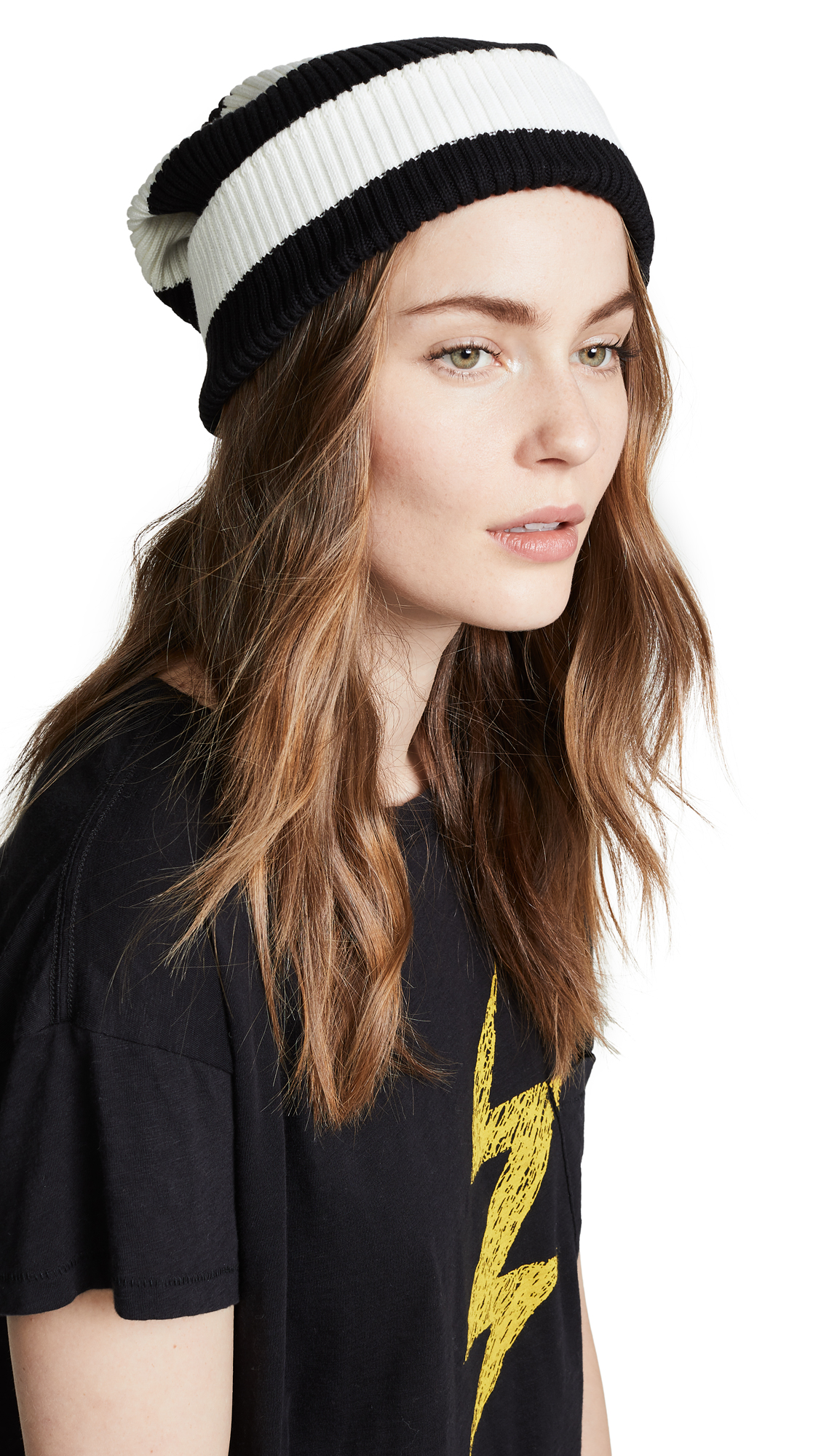 Marc Jacobs Stripe Hat In Black White Modesens