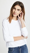 James Perse Vintage Boxy Long Sleeve Tee In White