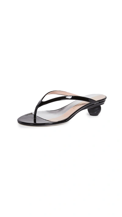 Alchimia Di Ballin Vernice Thong Sandals In Black