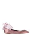 Pollini Ballet Flats In Pastel Pink
