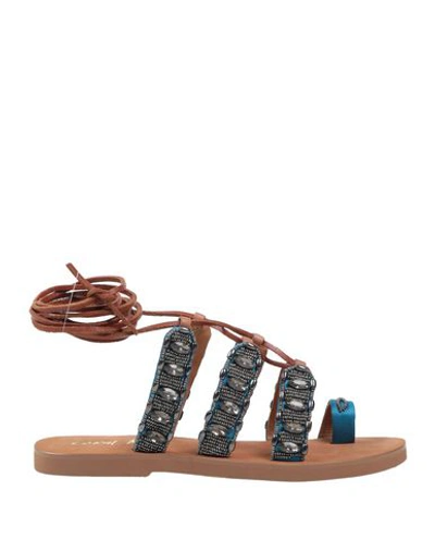 Coral Blue Sandals In Azure