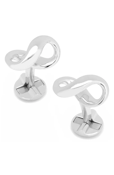 Cufflinks, Inc Infinity Symbol Cuff Links In Silver