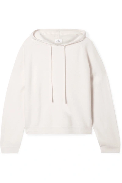 Allude Wool And Cashmere-blend Hoodie In Cream