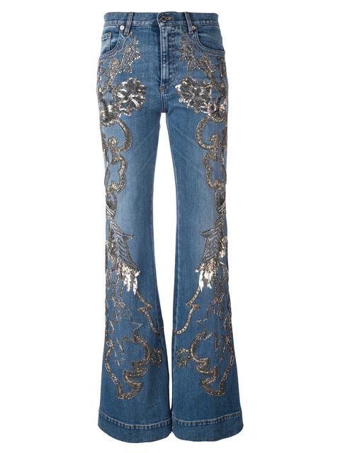 Roberto Cavalli Metallic Detailing Flared Jeans | ModeSens