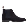 Ps By Paul Smith Navy Suede Gerald Chelsea Boots In Brown
