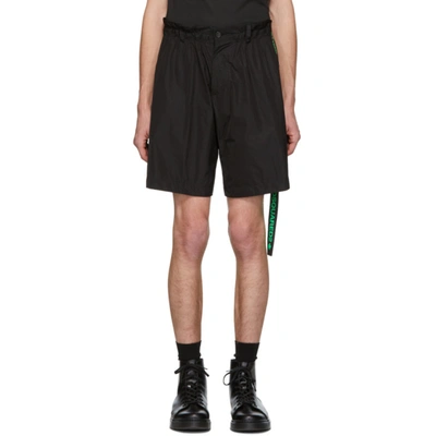Dsquared2 Flared Track Shorts In 900 Black