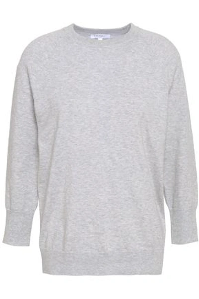 Equipment Woman Cotton And Cashmere-blend Sweater Light Gray