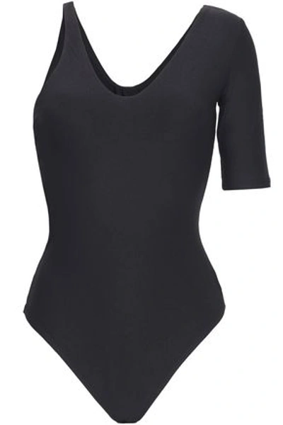 Alix Woman One-shoulder Stretch-jersey Bodysuit Black