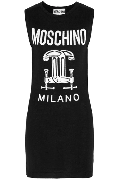 Moschino Intarsia Wool Mini Dress | ModeSens