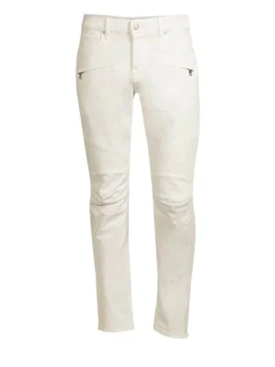 Hudson Blinder Biker Skinny Jeans In Dirty White