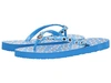 Tory Burch Thin Flip Flop, Blue Maze Diamo