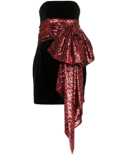 Alexandre Vauthier Embellished Bow Mini-dress In Black
