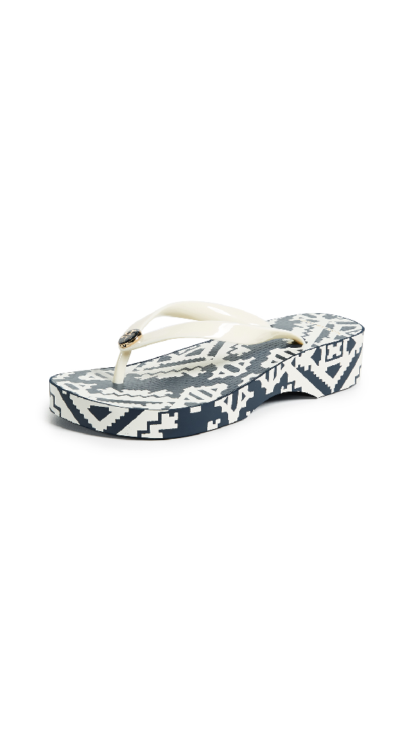 tory burch cutout wedge flip flops