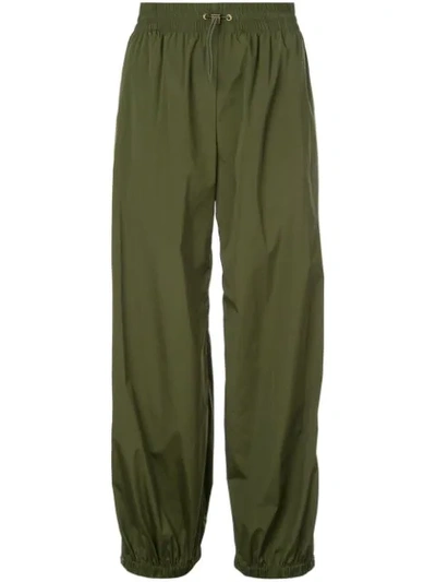 Monse Parachute Snap-fastening Shell Track Pants In Green
