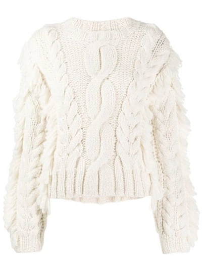 Ulla Johnson Yasmin Cable-knit Alpaca Sweater In White