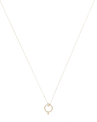 Adina Reyter Pavé Knot Loop Necklace In Gold