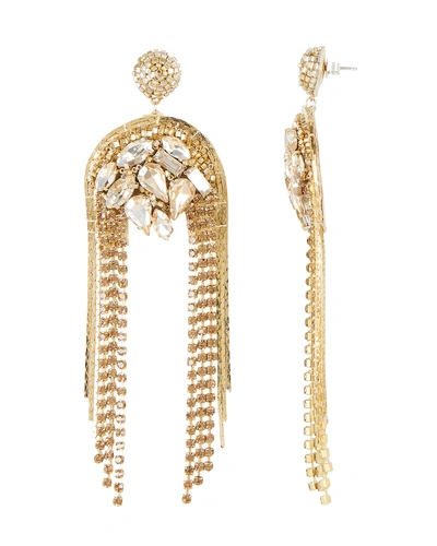 Deepa Gurnani Kylee Crystal Drop Earrings In Gold