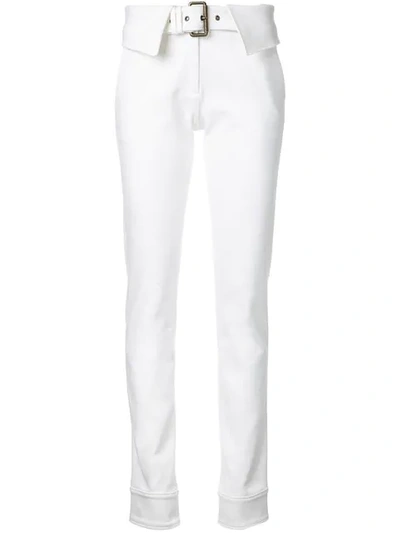 Monse Belted Skinny Trousers In White