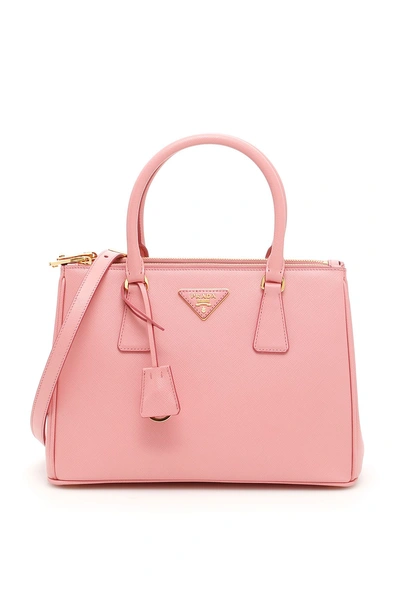 Prada Saffiano Lux Galleria Bag In Petalo|rosa