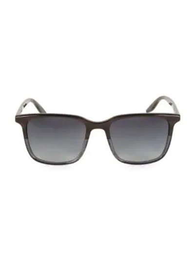 Barton Perreira Men's Heptone 54mm Rectangular Sunglasses In Brown Black