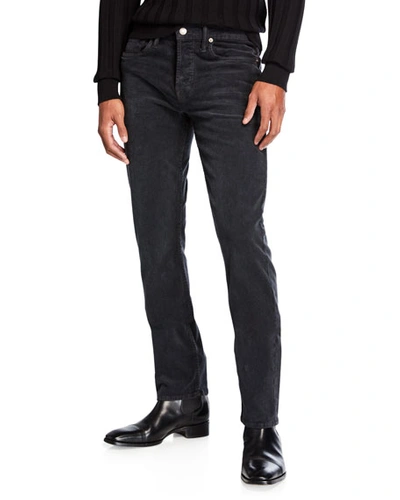 Tom Ford Men's Slim Fit Cord Denim Jeans In Gray