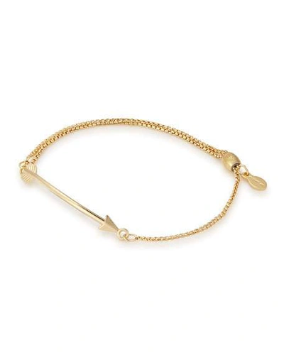 Alex And Ani Arrow Pull-chain Bracelet In Gold