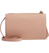 Allsaints Fetch Large Leather Chain Wallet Crossbody In Nude Pink