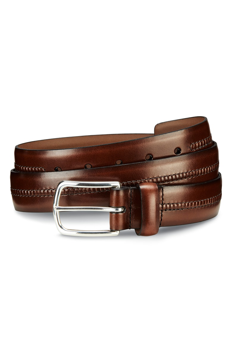 allen edmonds leather belt
